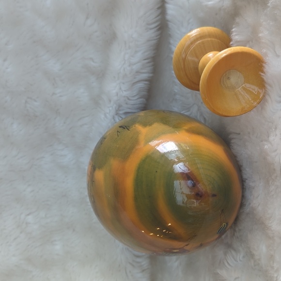 VINTAGE Rare Hand Painted Russian St. Petersburg Decorated Wooden Egg - Picture 8 of 10